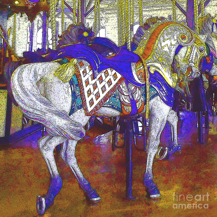 Carousel Steed Digital Art by Suzette Kallen