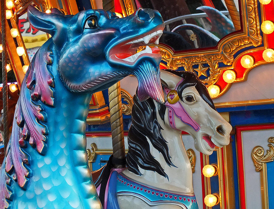Dragon Photograph - Carousel by William Walker