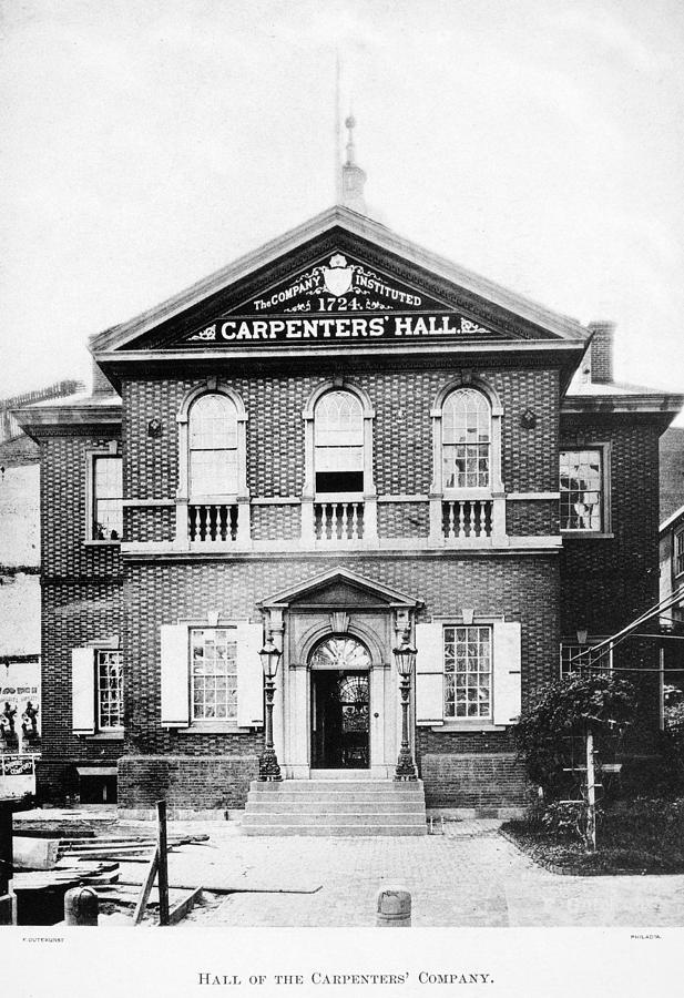 Carpenters Hall, C1880 Photograph by Granger