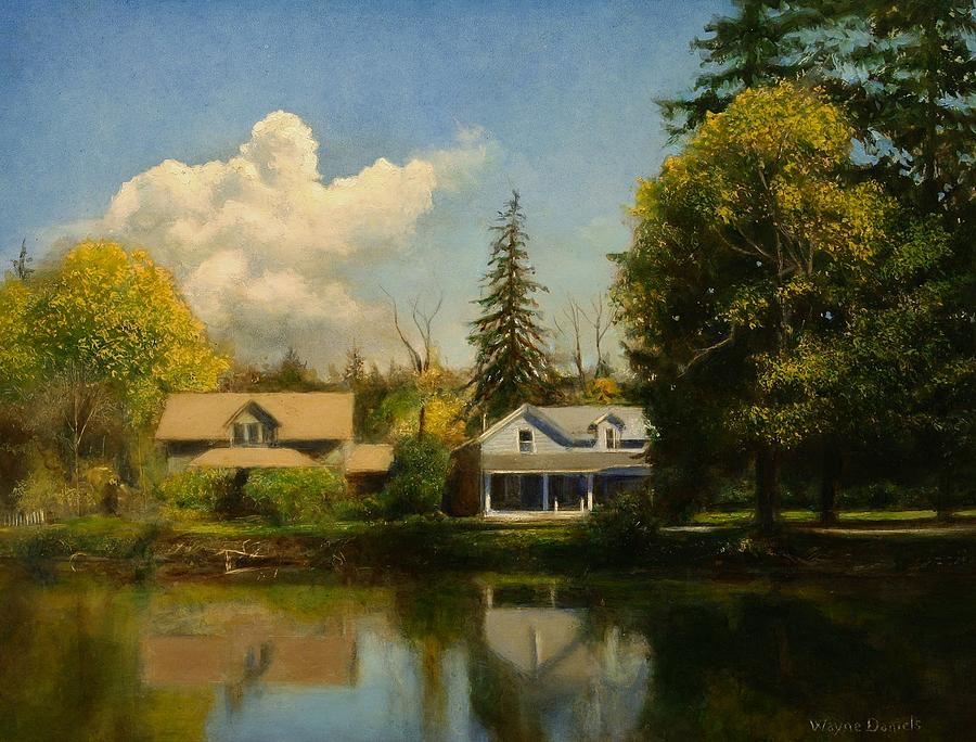 Carpenters Pond Painting by Wayne Daniels