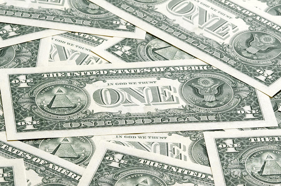 Carpet Of One Dollar Bills Photograph by Lee Avison