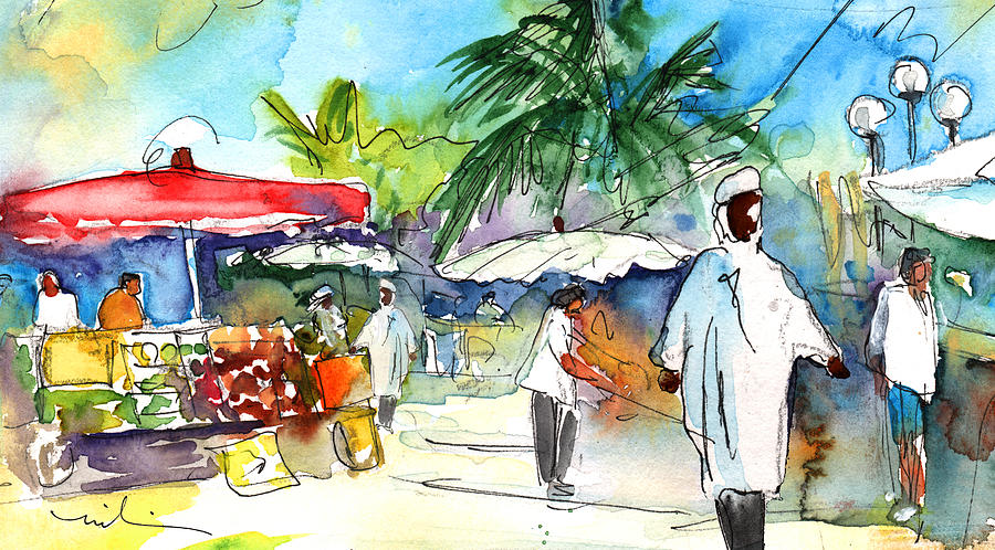 Carribean Market 02 Painting by Miki De Goodaboom