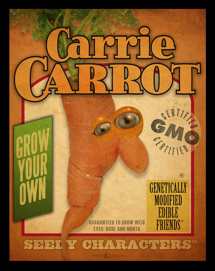 Carrie Carrot Seed Pack Painting by Tim Nyberg