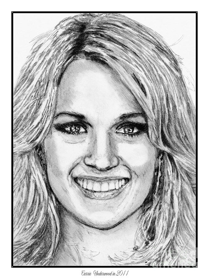 Carrie Underwood in 2011 Drawing by J McCombie