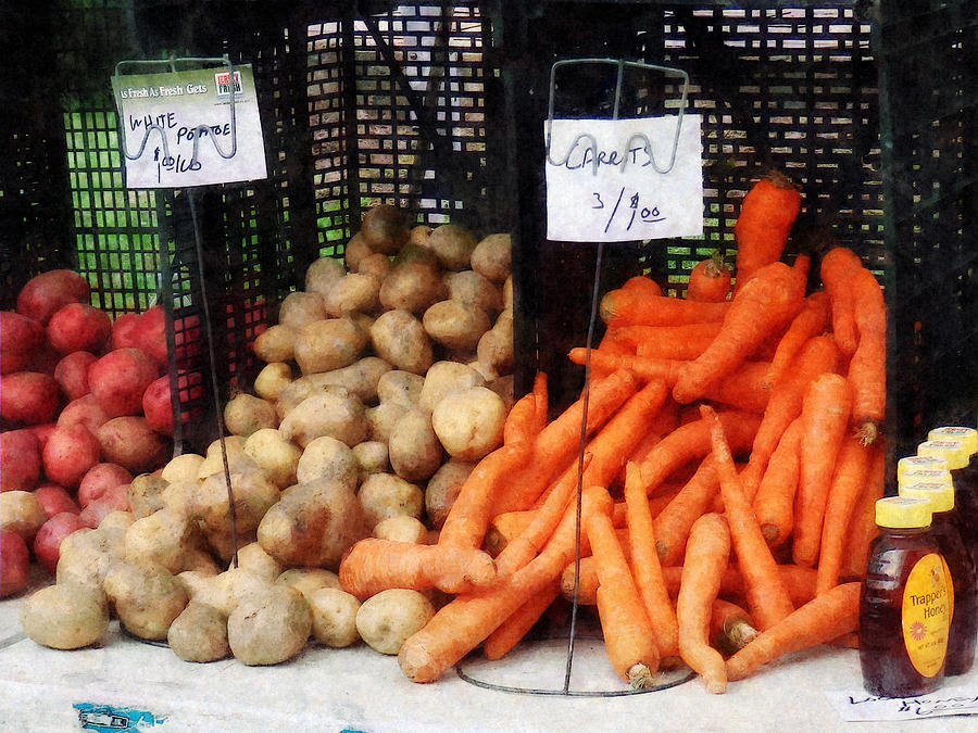 Carrots Potatoes and Honey Photograph by Susan Savad