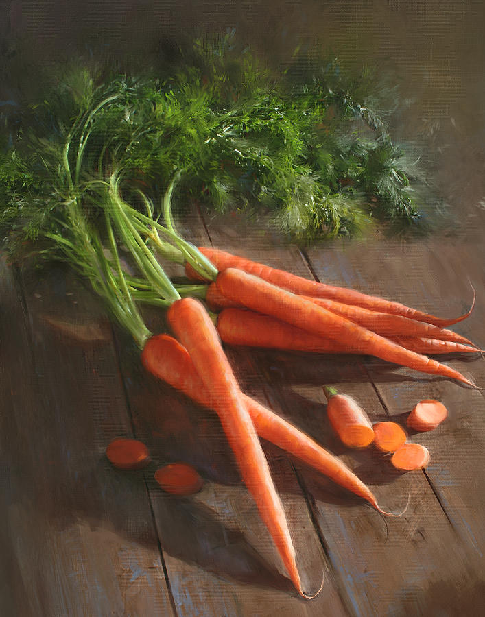 Carrots Painting by Robert Papp