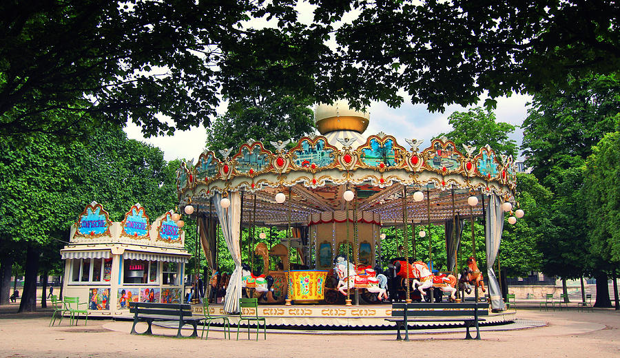 Carrousel in the Tuileries Gardens Photograph by Hermes Fine Art