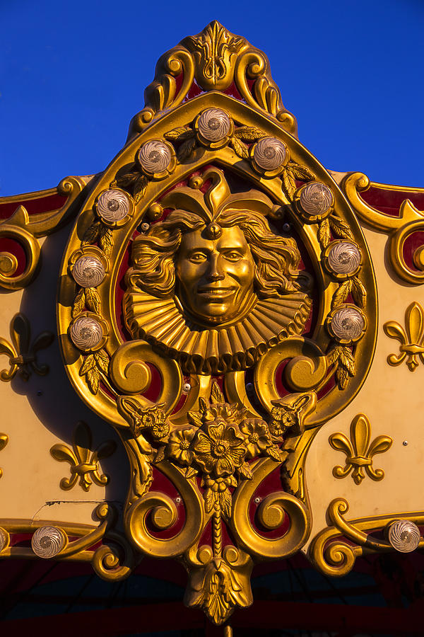 Carrousel Ride Gold face Photograph by Garry Gay