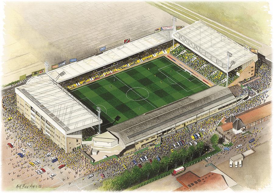 Football Painting - Carrow Road - Norwich City by Kevin Fletcher