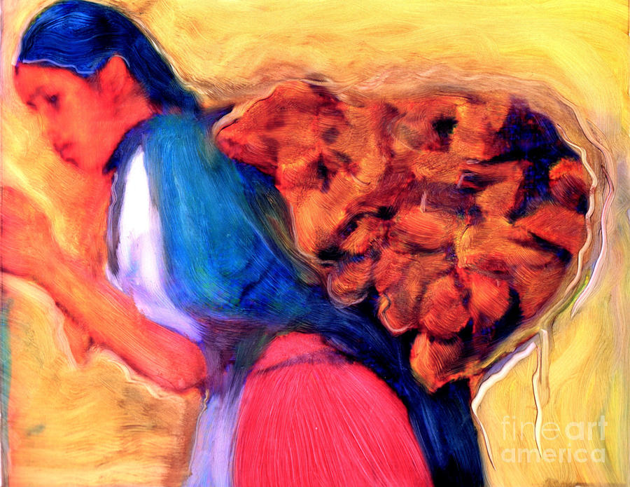 Carrying with Traditions Painting by FeatherStone Studio Julie A Miller