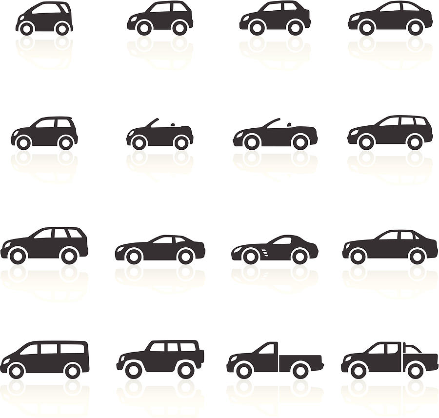 Cars Icons Drawing by youngID
