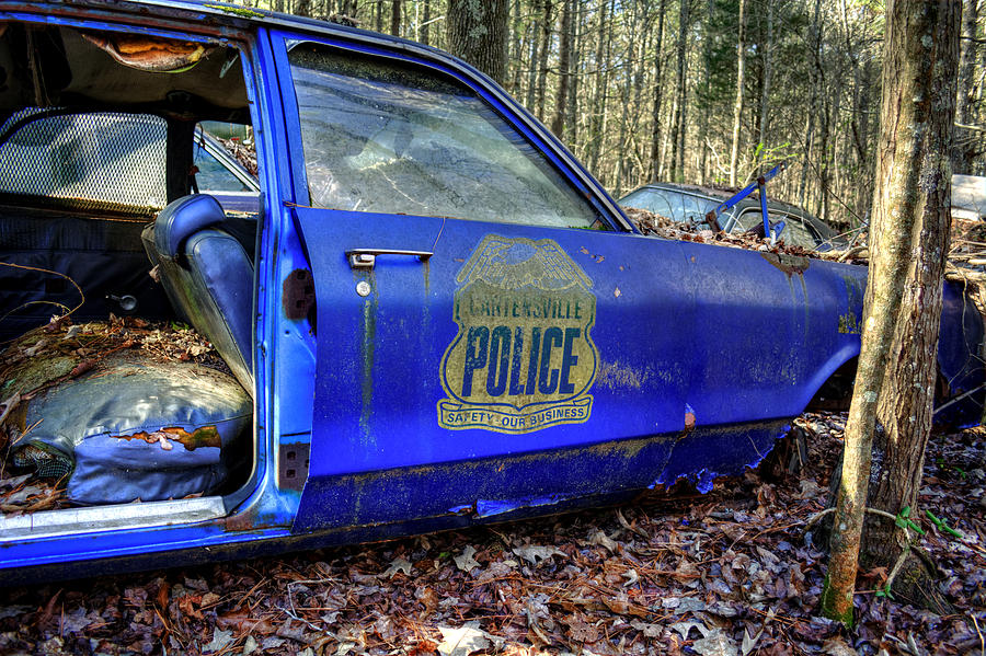 Old Car Photograph - Cartersville Police Car by Greg and Chrystal Mimbs