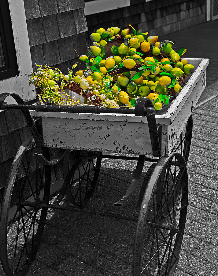 Cartful of Lemons and Apples Photograph by John Hoey