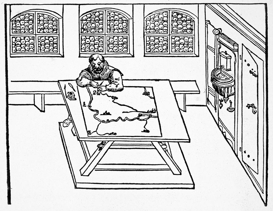 Cartographer, 1598 Drawing by Granger Fine Art America