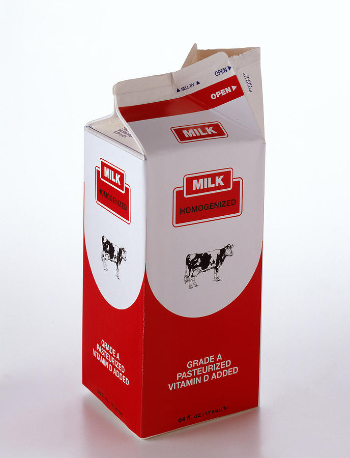 Carton of milk Photograph by Burke/Triolo Productions