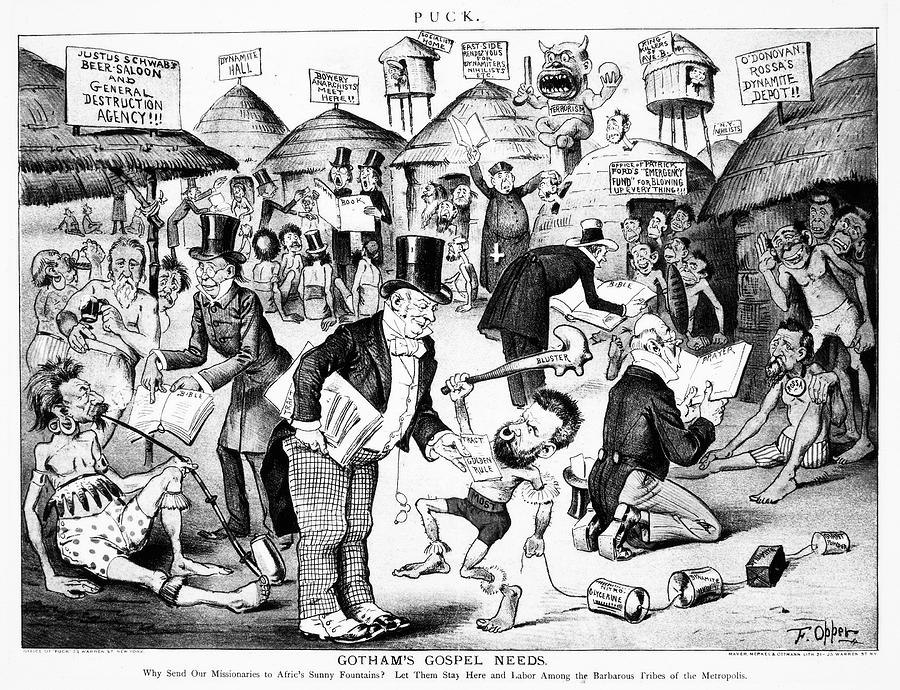 City Painting - Cartoon Anarchists, 1885 by Granger