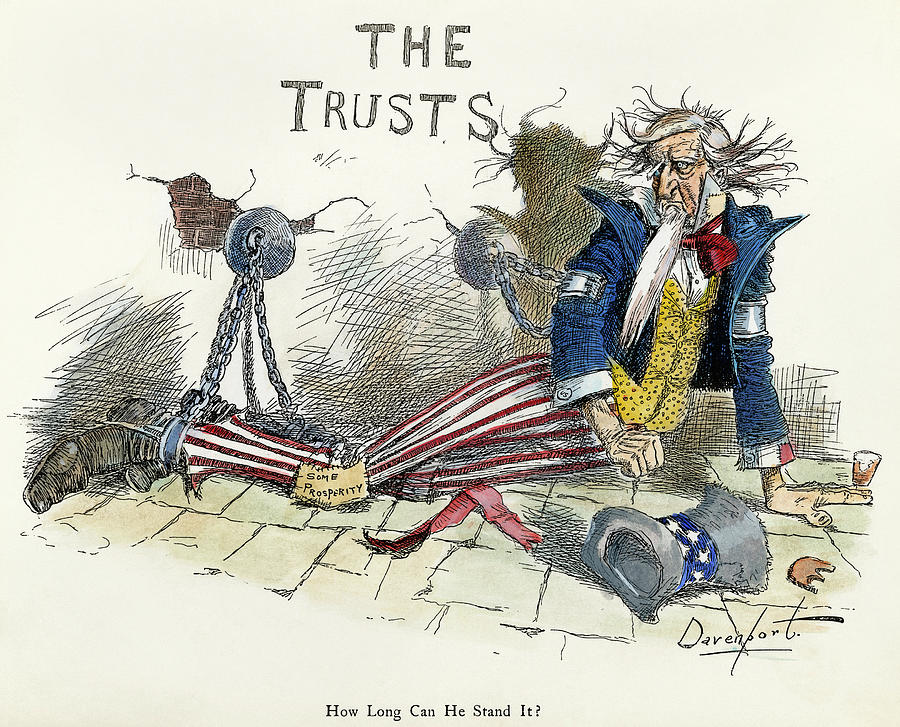 Cartoon Anti-trust, 1897 Painting by Granger