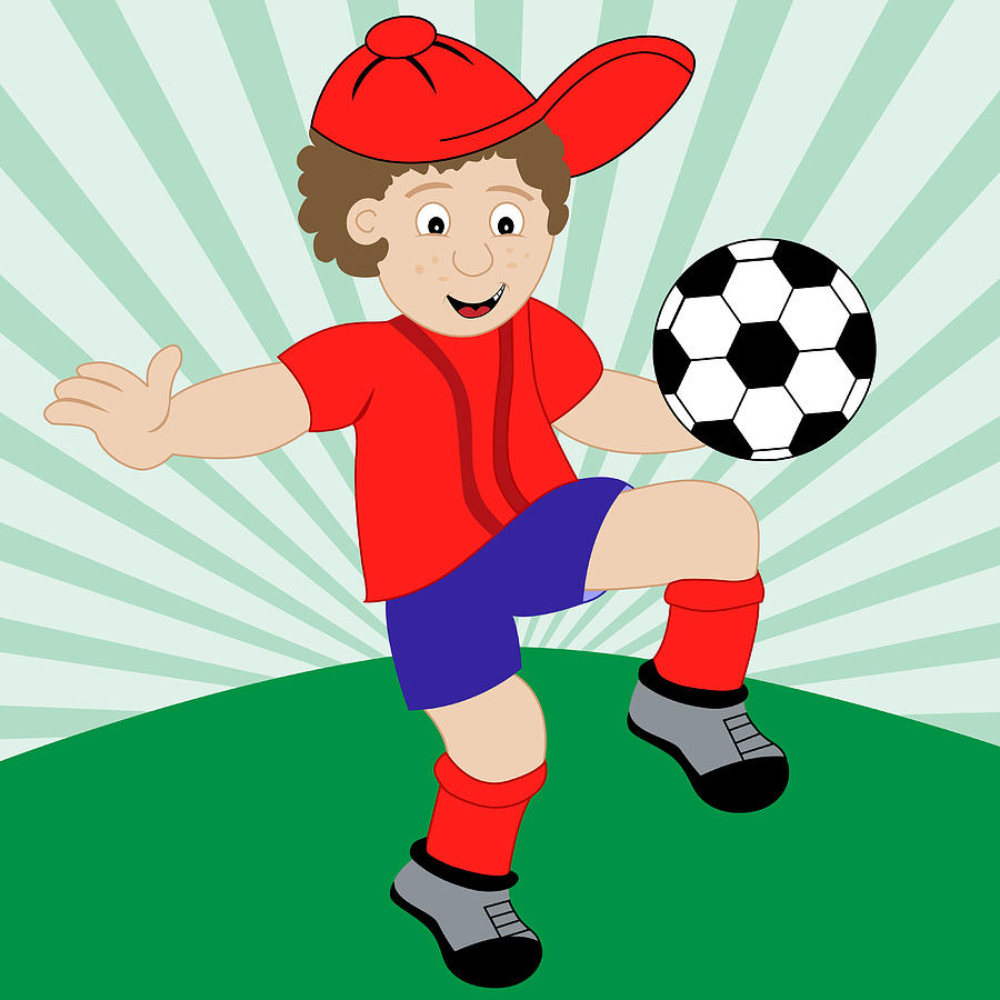 Children Play Soccer Clipart