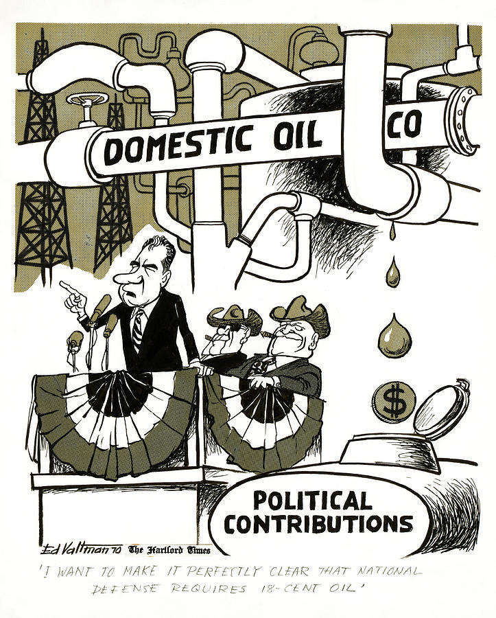 Domestic Oil, 1970 Drawing by Edmund Valtman