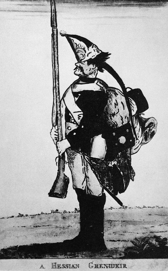 Cartoon: Hessian Soldier Photograph by Granger