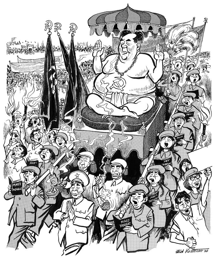 Mao Zedong, 1966 Drawing by Edmund Valtman
