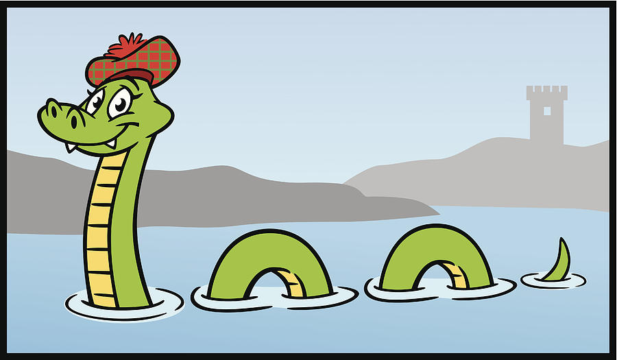 Cartoon Nessie Of Loch Ness Drawing by Artpuppy