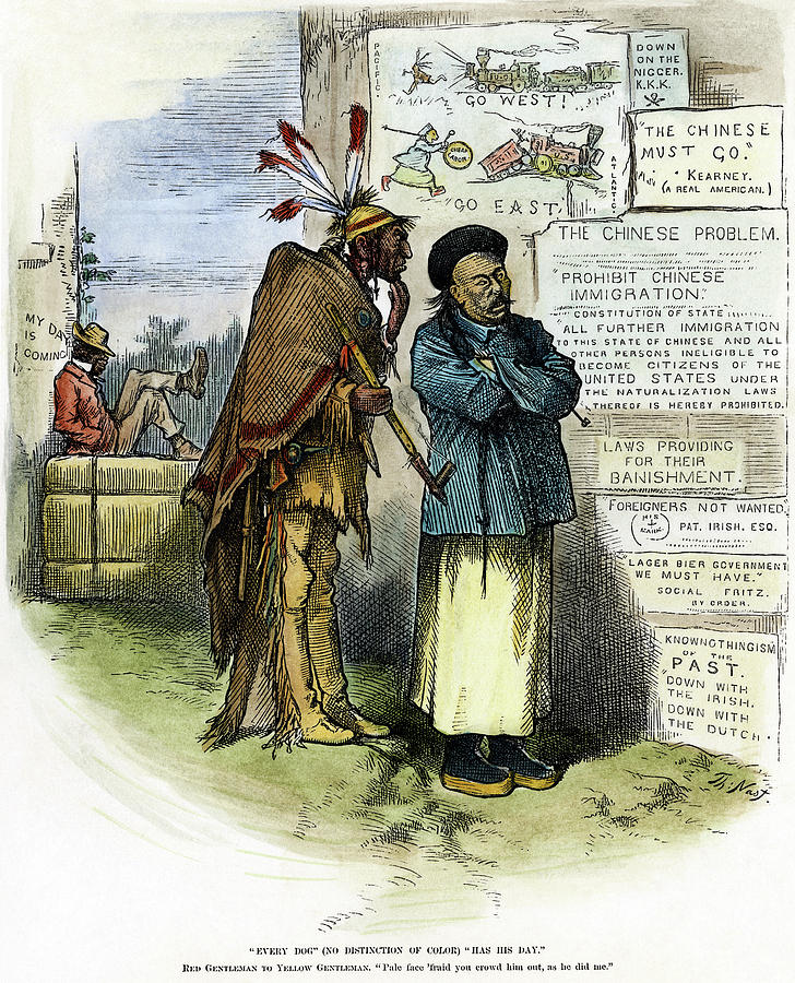 Cartoon Prejudice, 1879 Painting by Granger