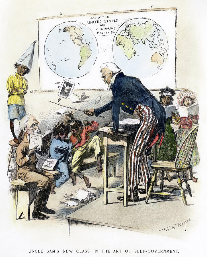 Cartoon Spanish-american War, 1898 Painting by Granger