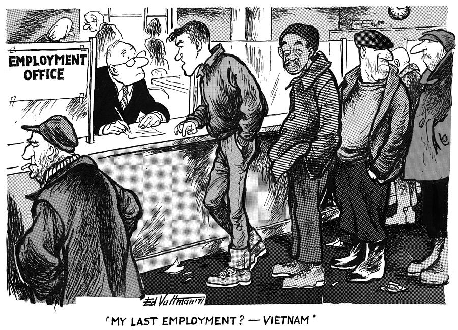Vietnam Veterans, 1971 Drawing by Edmund Valtman