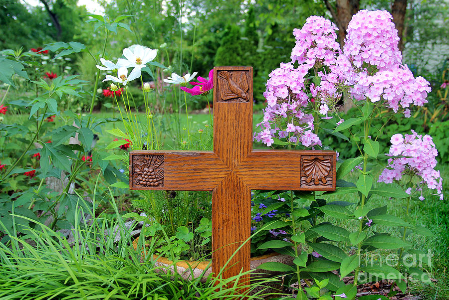 Carved Cross by George Wood Photograph by Karen Adams