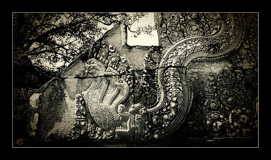 Carved Naga at Banteay Srey Photograph by Weston Westmoreland