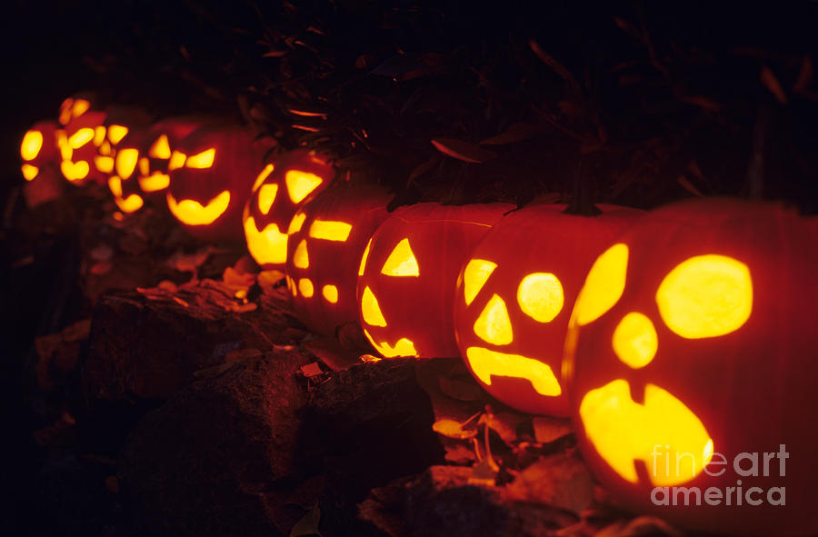 Carved Pumpkins Photograph by Jim Corwin