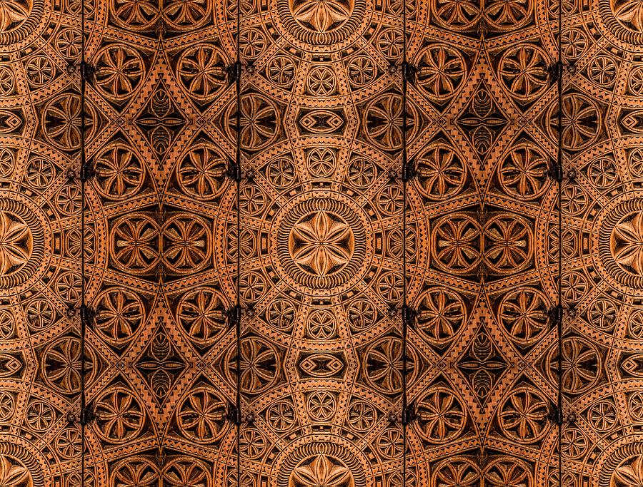 Carved Wooden Cabinet Symmetry Photograph by Hakon Soreide