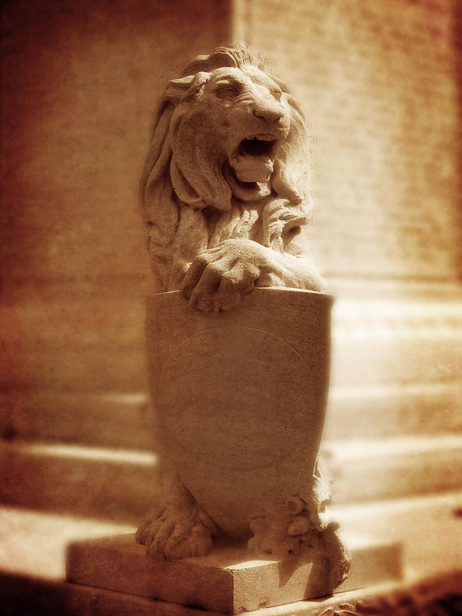 Carving Statue Of Lion Photograph