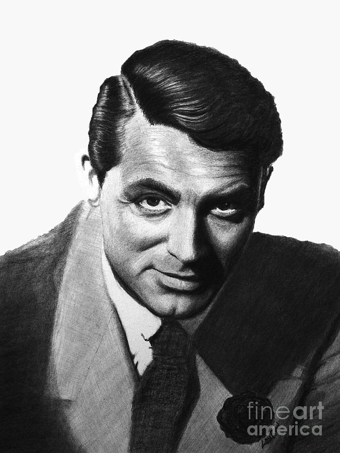North By Northwest Drawing - Cary Grant by Loredana Buford