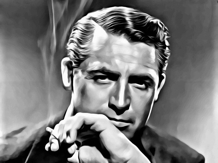 Cary Grant Portrait Painting by Florian Rodarte