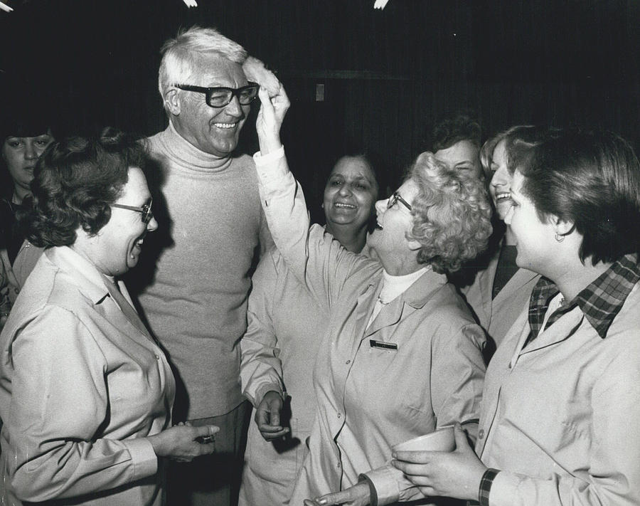 Cary Grant Visits Faberge Factory by Retro Images Archive