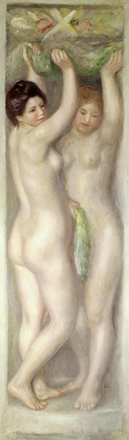 Caryatids Painting by Pierre Auguste Renoir