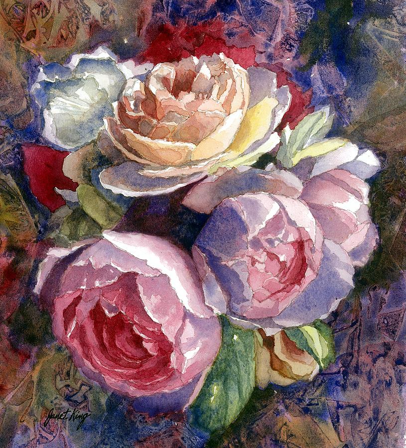 Caryns Roses Painting by Janet King