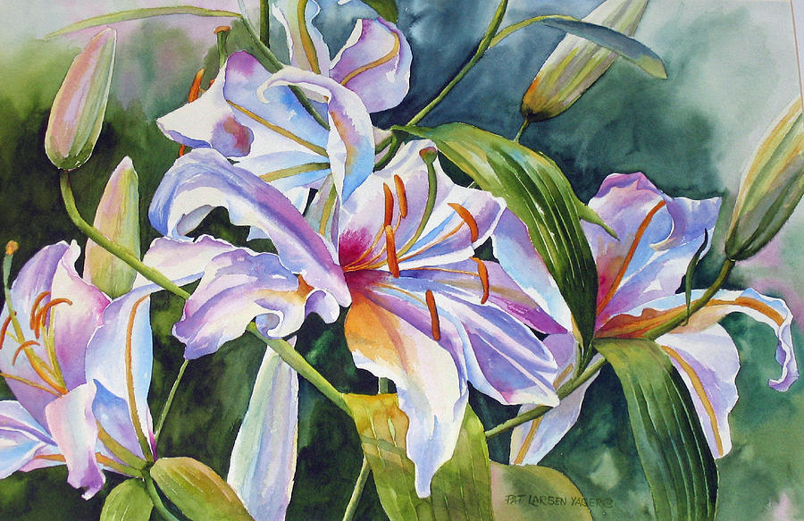 Casa Blanca Lilies Painting by Pat Yager - Fine Art America