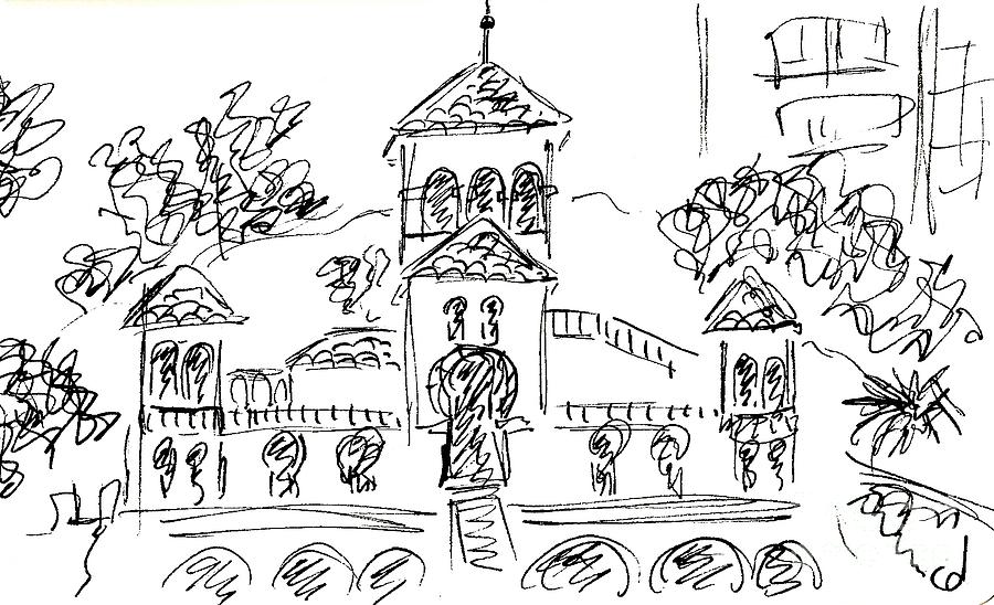 Casa de los Navajas in Torremolinos Drawing by Chani Demuijlder