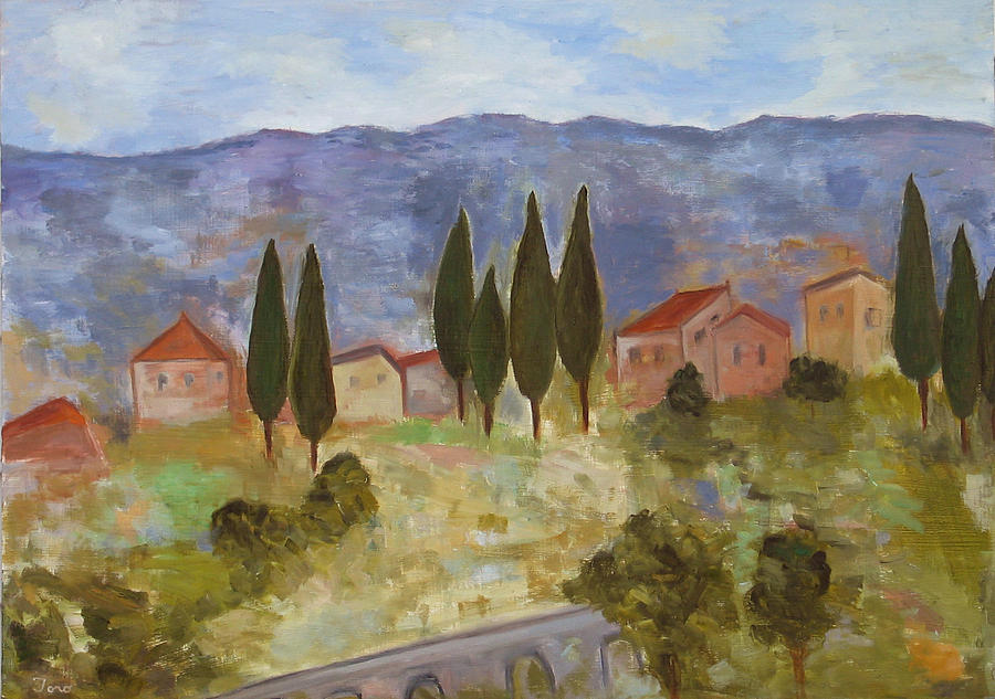 Casas de Segovia Painting by Trish Toro