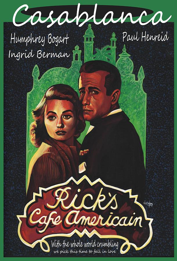 Casablanca Movie Painting - Casablanca Poster by Larry Nadolsky
