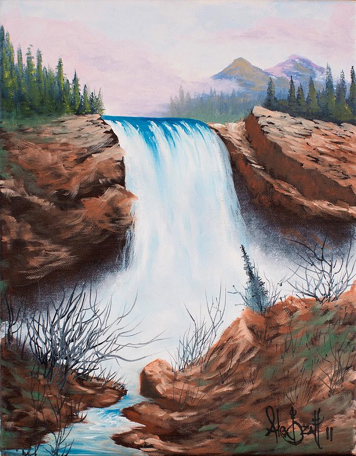 Cascade Falls Painting by Alex Izatt