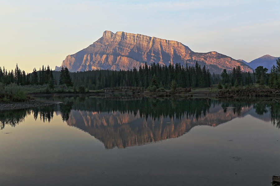 Cascade Pond Reflections Mount Rundle Photograph by J.p.andersen Images