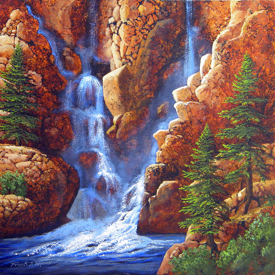 Cascade Springs Painting by Frank Wilson