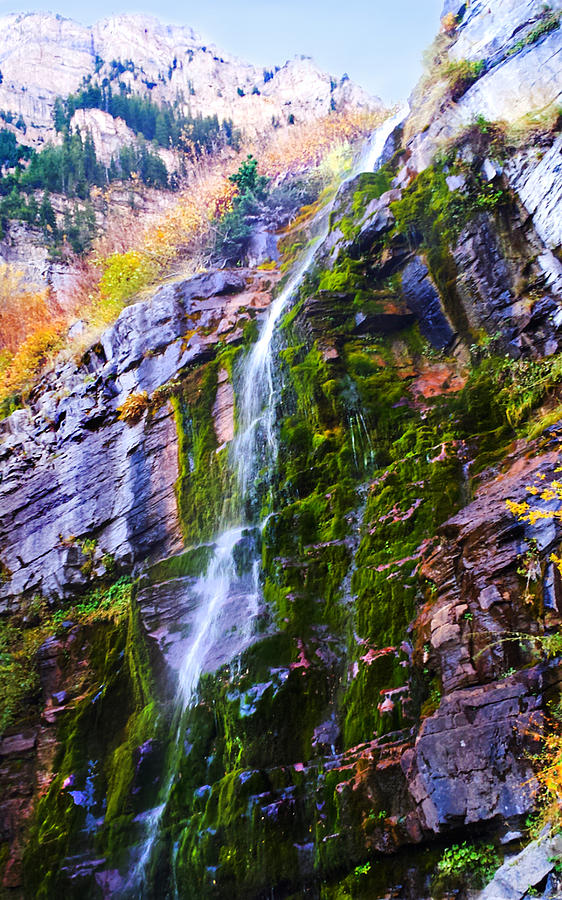 Cascade Waterfall at Mt Timpanogos Utah Photograph by Edward Pollick