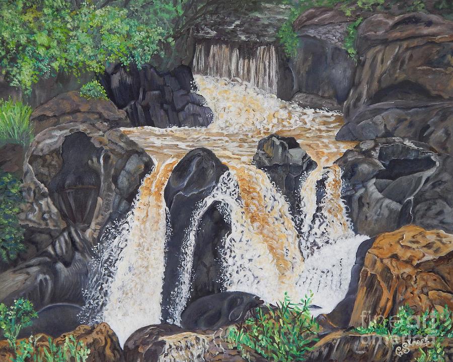 Waterfall Painting - Cascades. by Caroline Street