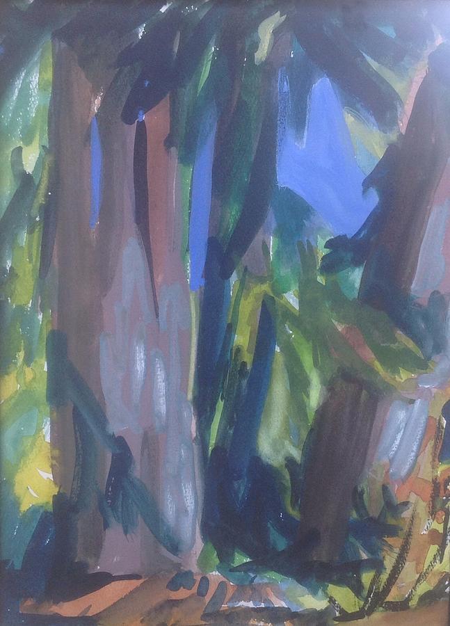 Landscape Painting - Cascades Old Growth by Kerrie B Wrye