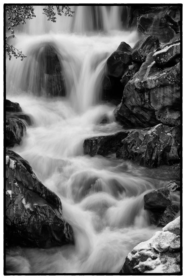 Cascading Creek Near Ouray CO Black and White DSC07993 Photograph by ...